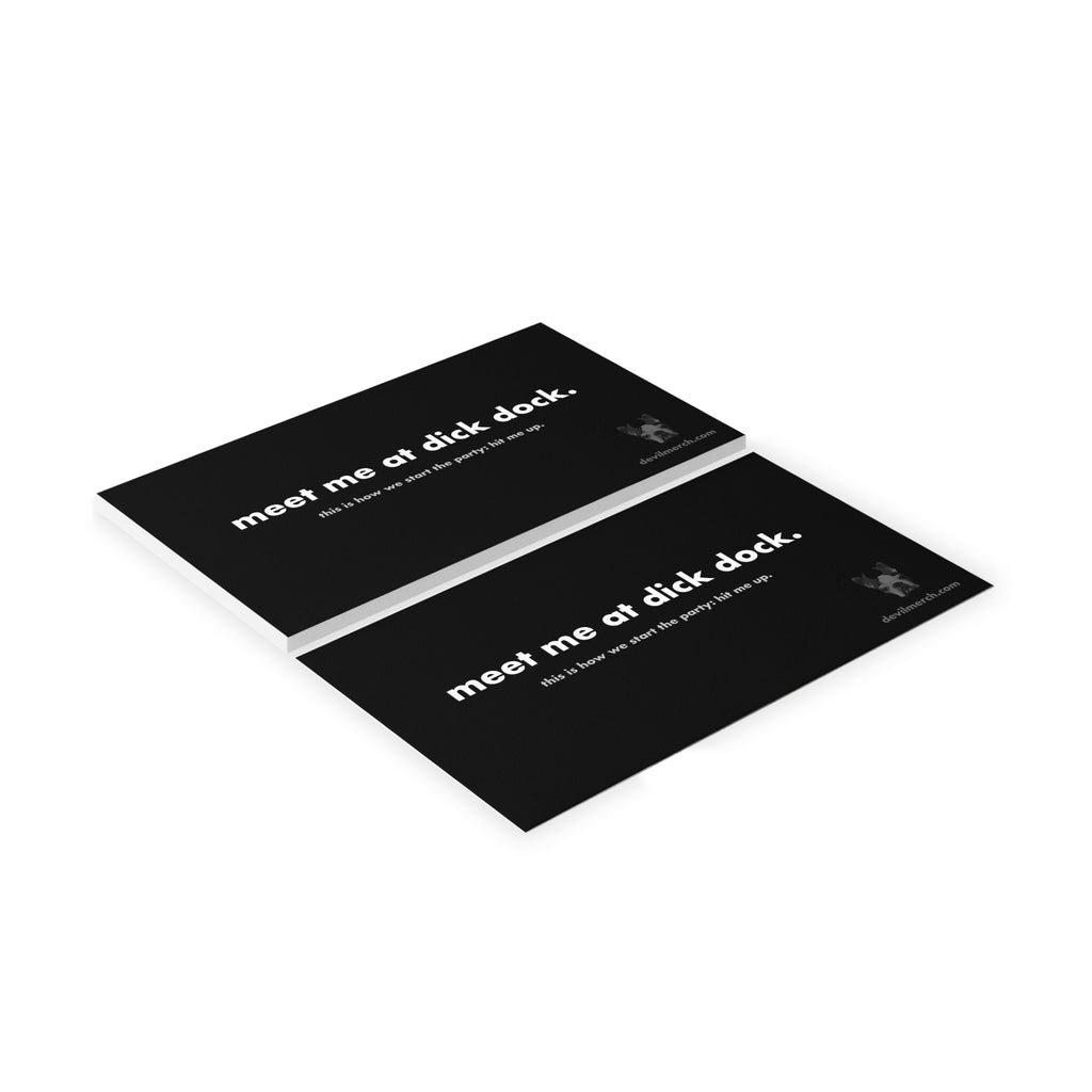 ptown dancefloor business cards. (dick dock)